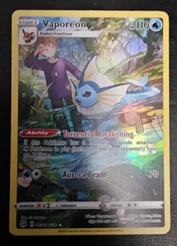 Pokemon Vaporeon TG02/TG30 Brilliant Stars Trainer Gallery Ultra Rare Holo Card - Image 1