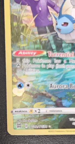 Pokemon Vaporeon TG02/TG30 Brilliant Stars Trainer Gallery Ultra Rare Holo Card - Image 4