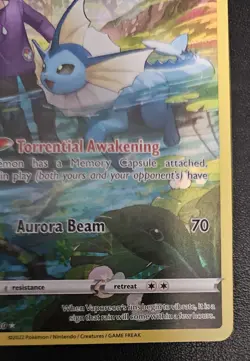 Pokemon Vaporeon TG02/TG30 Brilliant Stars Trainer Gallery Ultra Rare Holo Card - Image 5
