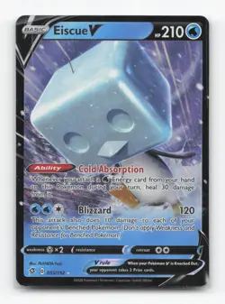 Pokemon TCG - Eiscue V 055/192 Near Mint Holo V Rare Rebel Clash - Image 1