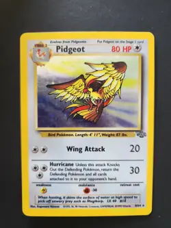 Pokemon TCG Pidgeot Jungle 8/64 Holo Unlimited Holo Rare - Image 1