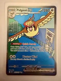 Pidgeot EX 225/197 Special Illustration Rare Obsidian Flames Pokemon TCG NM - Image 1