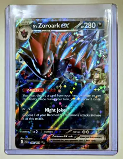 2025 Pokemon Journey Together N's Reshiram 167/159 Full Art Zoroark EX 098/159 - Image 4