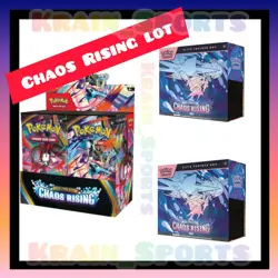 CHAOS RISING Pokemon Center Exclusive ETB’s (x2) + Booster Box (x1) Presale - Image 1