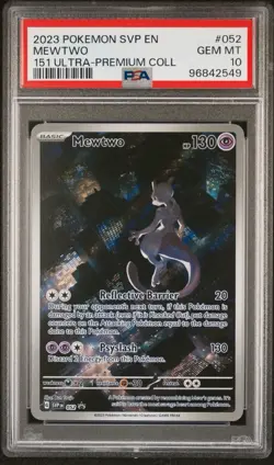 2023 Pokemon SVP EN Mewtwo #052 Promo 151 Ultra Premium Collection PSA 10 - Image 1