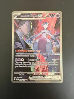 Pokemon Team Rocket's Mewtwo EX 231/182 Destined Rivals Holo 280 HP SIR NM/NM- - Image 1