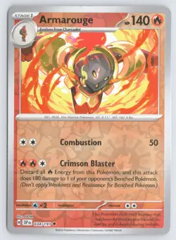 Armarouge 034/191 Uncommon Surging Sparks Pokemon Reverse Holo Near Mint - Image 1