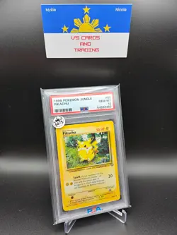 1999 POKEMON JUNGLE #60 PIKACHU PSA 10 - Image 1