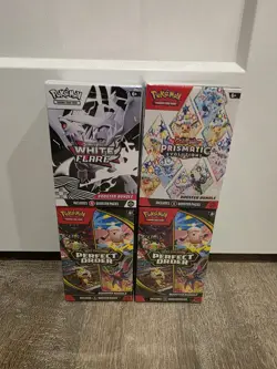 Pokemon TCG Prismatic White Flare Perfect Order Booster Bundle (Set of 4) Sealed - Image 1