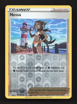 Nessa 157/185 Uncommon Vivid Voltage Pokemon Reverse Holo Near Mint - Image 1