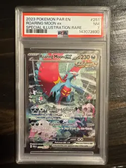 Pokemon TCG Roaring Moon EX 251 Special Illustration Rare Paradox Rift PSA 7 - Image 1