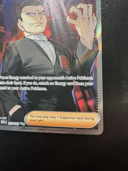 Pokemon TCG Giovanni's Charisma Full Art Holo Ultra Rare 197/165 - Image 5