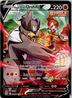 Single Strike Urshifu V TG18/TG30 Holo V Rare Brilliant Stars Trainer Gallery NM - Image 1