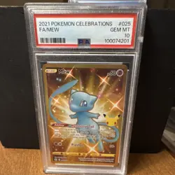 Pokemon Mew Secret Rare Celebrations 025/025 Full Art Holo PSA 10 2021 - Image 1