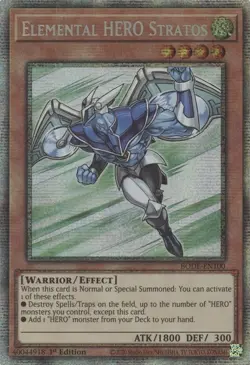 Yugioh! Elemental HERO Stratos - BODE-EN100 - Starlight Rare - 1st Edition Near - Image 1