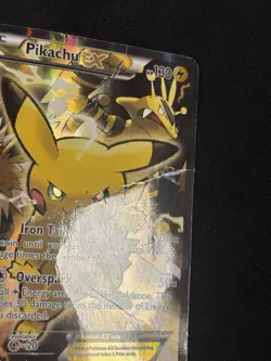 Pikachu EX XY124 Black Star Promo Pokemon 2016 XY Red & Blue DMG Pokemon Card - Image 4