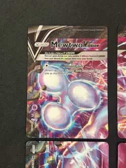 Mewtwo V-UNION Promo Holo 4 Card Lot V-UNION SWSH159-162 Pokemon Card - Image 2