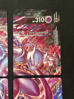 Mewtwo V-UNION Promo Holo 4 Card Lot V-UNION SWSH159-162 Pokemon Card - Image 3