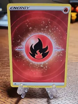 Fire Energy 153/159 Crown Zenith Holo Ultra Rare Textured Card NM 2023 - Image 1