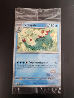 Sealed Feraligatr 213 Illustration Contest 2024 Scarlet & Violet Promo Card - Image 1