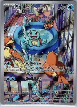 Squirtle 148/142 SV07: Stellar Crown - Pokemon Card - NM - Image 1