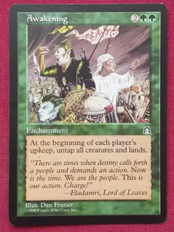 Magic The Gathering STRONGHOLD AWAKENING green card MTG - Image 1