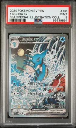 2024 POKEMON SVP EN-SV BLACK STAR PROMO #131 KINGDRA EX PSA 9 - Image 1
