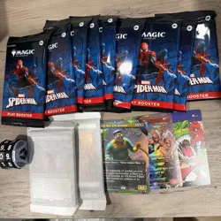 Spider-Man play booster pack (Lot of 9) New sealed Magic The Gathering + Bonus - Image 1