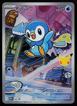 Piplup - 042 Mega Evolution Promo MEP Holo Promo First Partner Pokemon NM - Image 1