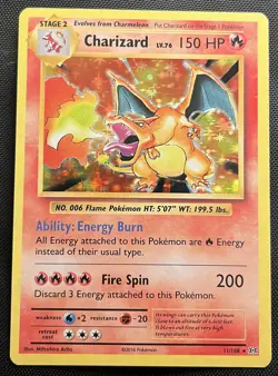 Pokemon TCG Charizard XY Holo Card Evolutions 11/108 NM Condition 2016 Rare - Image 1