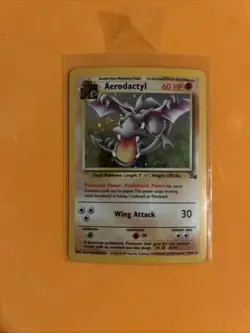 Aerodactyl - 1/62 - Pokemon Fossil Unlimited Holo Rare Card WOTC NM/LP - Image 1