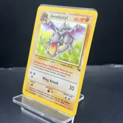 Aerodactyl Card 1/62 Rare Fossil Set Holo Pokemon Card Unlimited 1999 LP/NM - Image 3