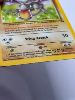 Aerodactyl 1/62 Fossil Holo Rare Pokemon Card LP - Image 5