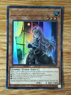 Yugioh Ghost Belle & Haunted Mansion DUDE-EN004 Ultra Rare 1st Edition LP/MP - Image 1