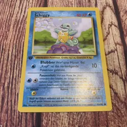Pokemon Card - German 1st Edition Schiggy Squirtle (63/102) Base Set ***NM*** - Image 1