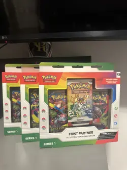 3 pack bundle - Pokemon First Partner Illustration Collection Series 1 Sealed - Image 1