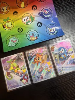 Pokemon First Partner Illustration Collection Series 1 Full Set Of 9 Promo Cards - Image 3