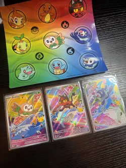 Pokemon First Partner Illustration Collection Series 1 Full Set Of 9 Promo Cards - Image 4