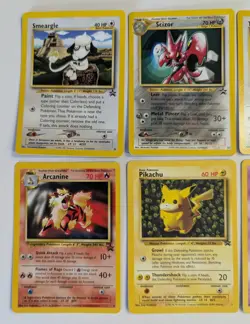 8 Vtg Pokemon Black Star Promo Cards Arcanine Cleffa Scizor Pikachu Mew Togepi - Image 2
