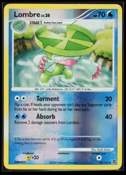 Lombre 54/132 Uncommon Secret Wonders Reverse Holo Pokemon Card - Image 1