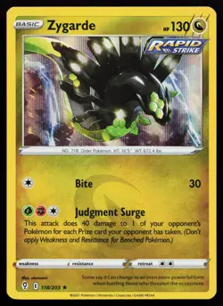 Zygarde 118/203 Holo Rare SWSH07: Evolving Skies Pokemon Card - Image 1