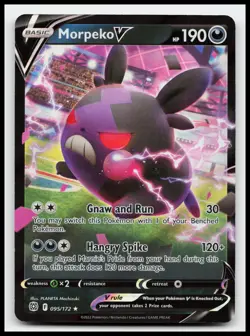 Morpeko V 095/172 Ultra Rare SWSH09: Brilliant Stars Pokemon Card - Image 1