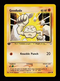 Geodude 44/64 Common Neo Revelation 1st Edition Pokemon Card - Image 1