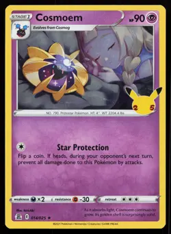 Cosmoem 014/025 Holo Rare Celebrations Pokemon Card - Image 1