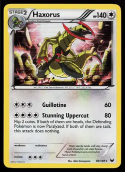 Haxorus 89/108 Holo Rare Dark Explorers Pokemon Card - Image 1
