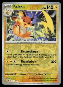 Raichu 064/193 SV02: Paldea Evolved Reverse Holo Pokemon Card - Image 1