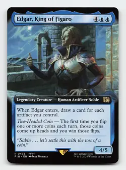 Edgar, King of Figaro (Extended Art) #436 FINAL FANTASY Magic The Gathering Card - Image 1