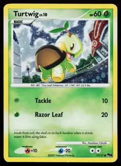 Turtwig 017/017 Common POP Series 6 Pokemon Card - Image 1