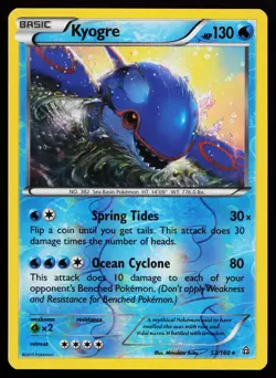 Kyogre 53/160 Rare XY - Primal Clash Reverse Holo Pokemon Card - Image 1