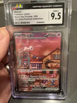 CGC 9.5 MINT+ Mew Ex SVP053 ALTERNATE ART HOLO 151 UPC PROMO Pokemon Card - Image 1